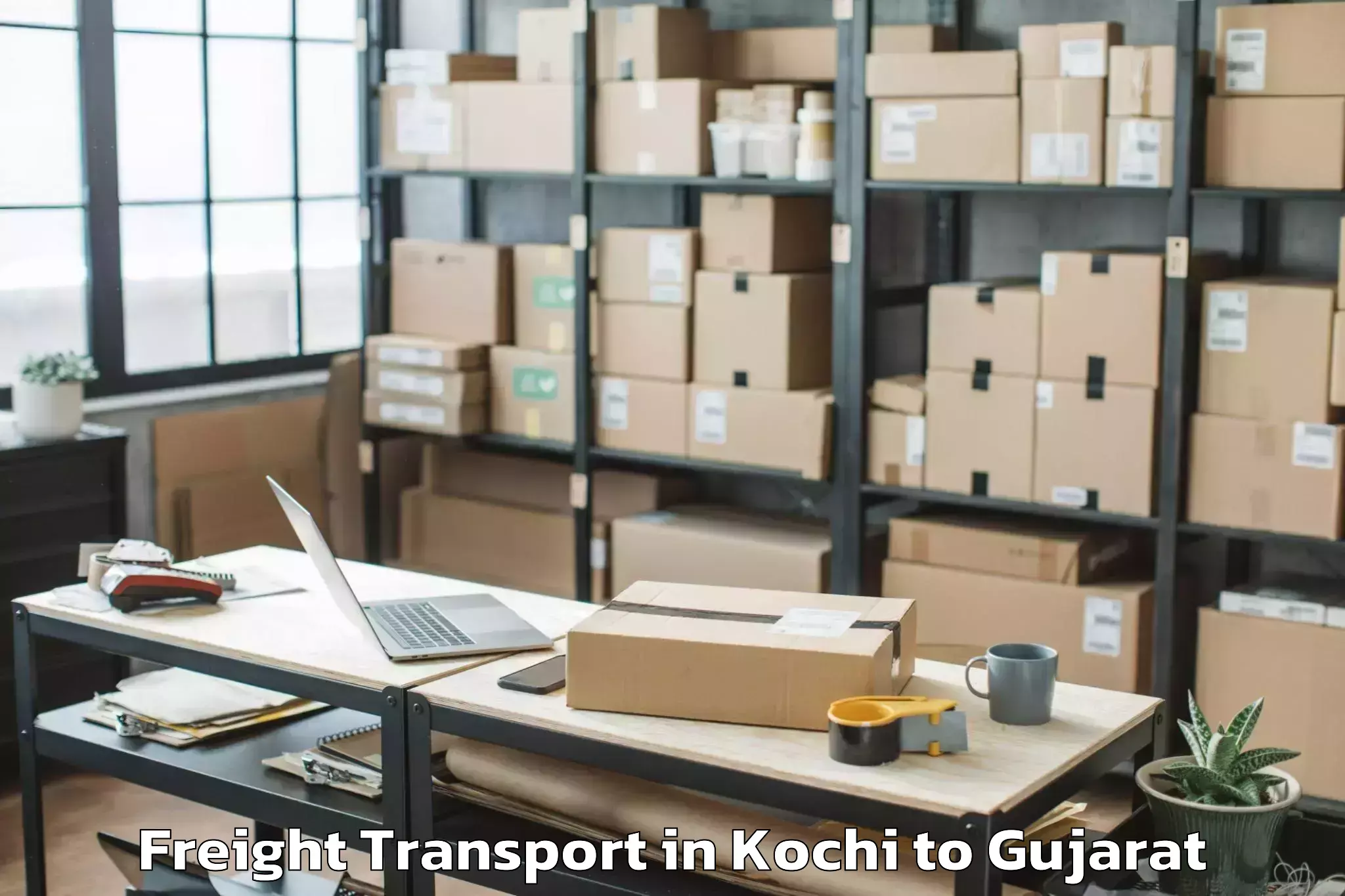 Top Kochi to Jetpur Freight Transport Available